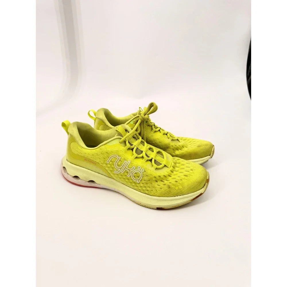 Ryka Activate Walking Shoes Womens 7.5 Neon Yellow Lime Athletic Sneakers